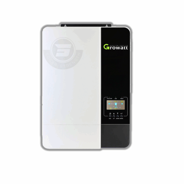 5kW Growatt Inverter for Solar SPF 5000 ES with dual MPPT, hybrid operation, generator support, and remote monitoring.