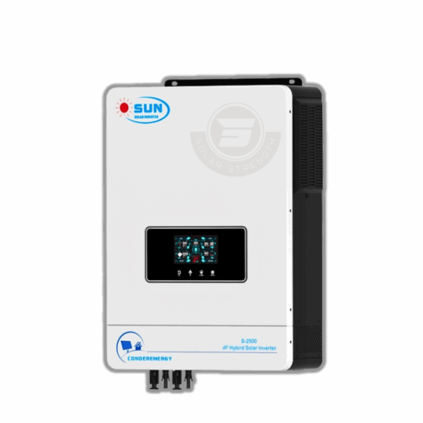 SUN 10.2kW Hybrid Solar Inverter (S‑2500) – High-performance hybrid inverter with dual MPPT, 48V lithium compatibility, and remote monitoring.