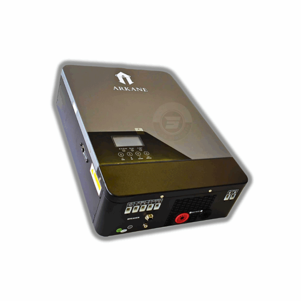 Arkane 6.2KW Pure Sine Inverter – 48V hybrid inverter with MPPT, BMS support, remote monitoring, and generator input.