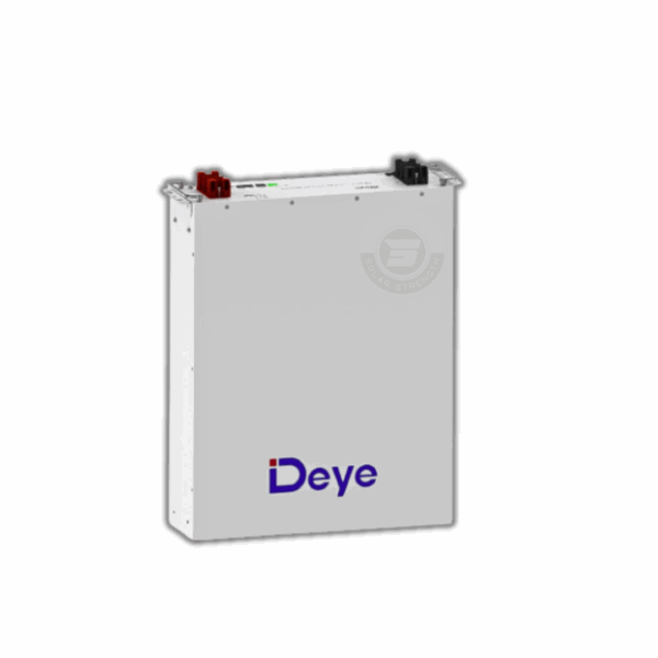 Deye 5.1kWh Low Voltage Lithium Battery – 51.2V LiFePO₄ module with 100Ah capacity, smart BMS, rack/wall mount, expandable.