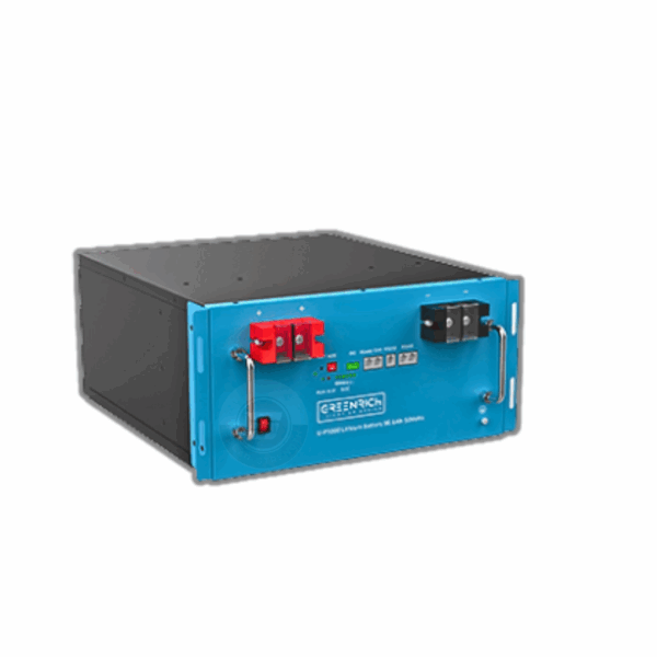 5.1kWh Greenrich U-P5000 Rack Mount 48V Lithium Battery with LiFePO₄ cells and smart BMS – ideal for hybrid solar systems