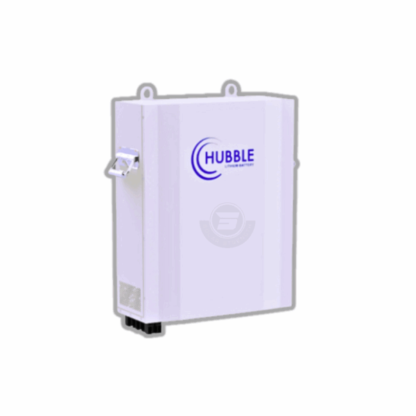 5.5kWh Hubble AM2 48V Lithium Battery wall-mount LiFePO4 with built-in BMS for solar systems.
