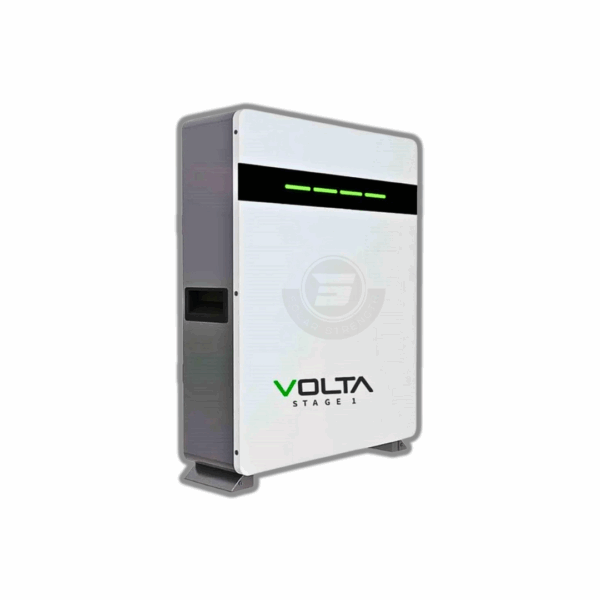 VOLTA Stage 1 Li-Ion 5.12kWh 48V Battery with Wi-Fi, featuring smart BMS and durable rackmount design.