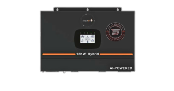 12kW Megatron AI Hybrid Inverter Single Phase installed in residential solar system for load shedding backup South Africa